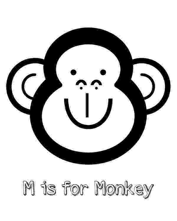 letter m monkey m is for monkey coloring printable animal alphabet monkey letter m 