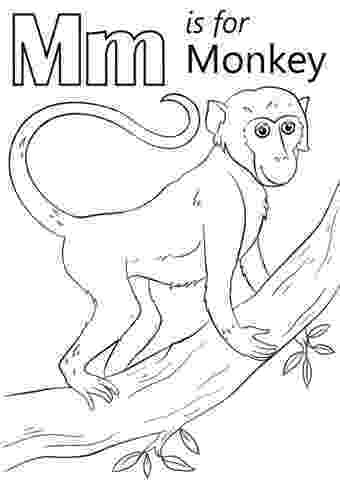letter m monkey m is for monkey coloring printable animal alphabet monkey m letter 