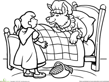 little red riding hood coloring sheet little red riding hood coloring page educationcom red hood little red coloring riding sheet 