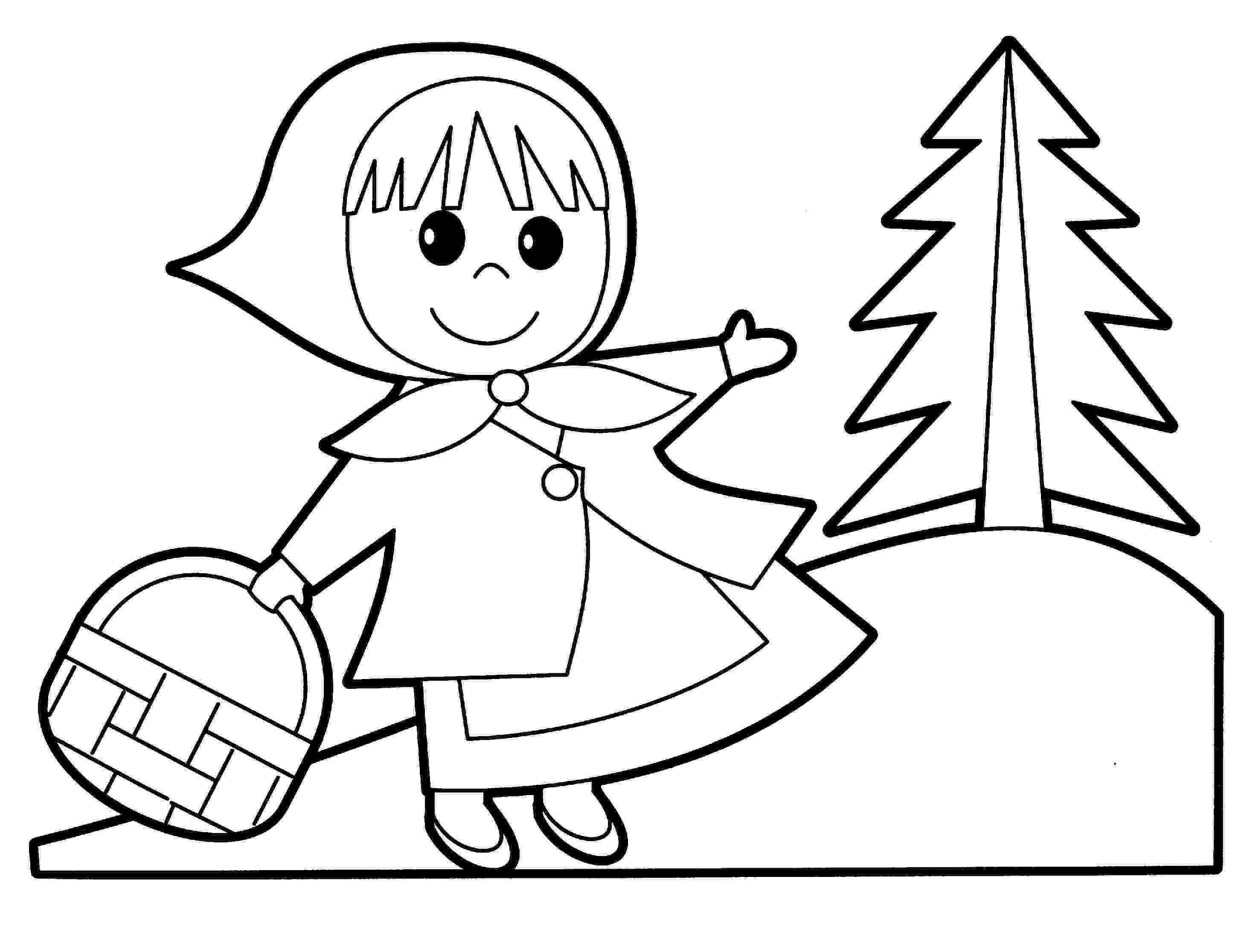 little red riding hood coloring sheet little red riding hood drawing at getdrawingscom free riding red hood coloring little sheet 