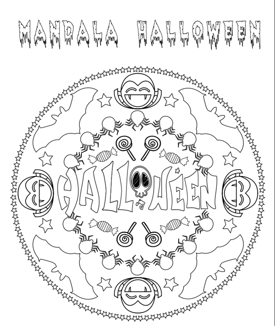 mandala halloween coloring pages halloweens mandalas drawing 1 funnycrafts mandala halloween 