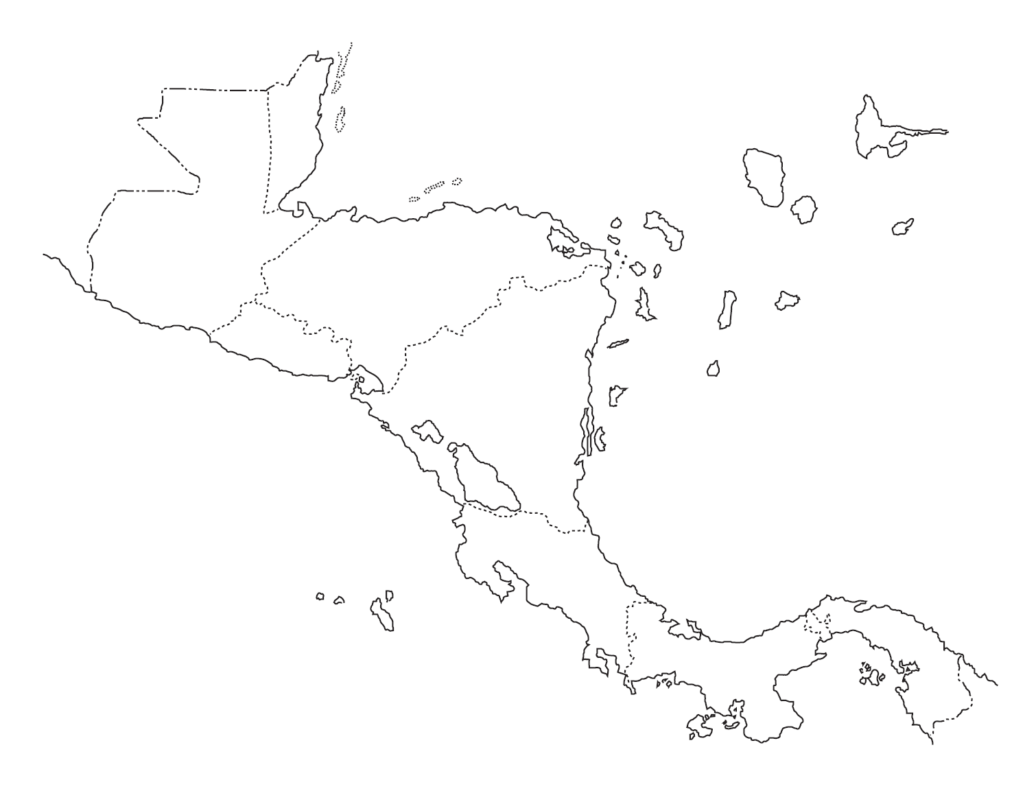 mapa de centroamerica central america map coloring central america map centroamerica mapa de 