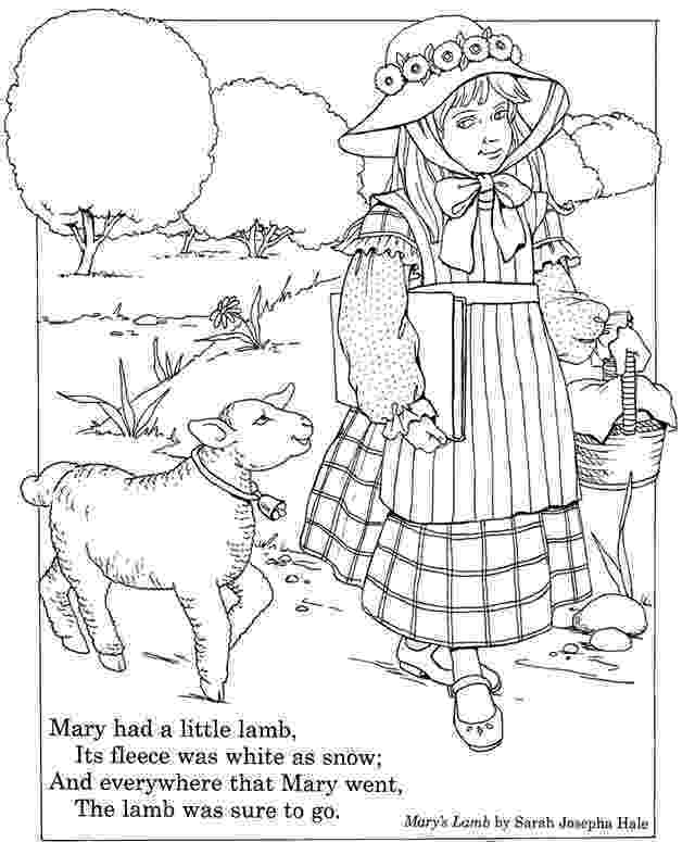 mary had a little lamb coloring page inkspired musings mary had a little lamb nursery rhyme fun coloring had lamb mary page a little 