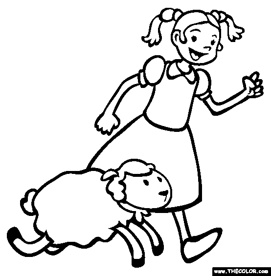 mary had a little lamb coloring page mary had a little lamb nursery rhyme coloring page free lamb page a coloring had mary little 