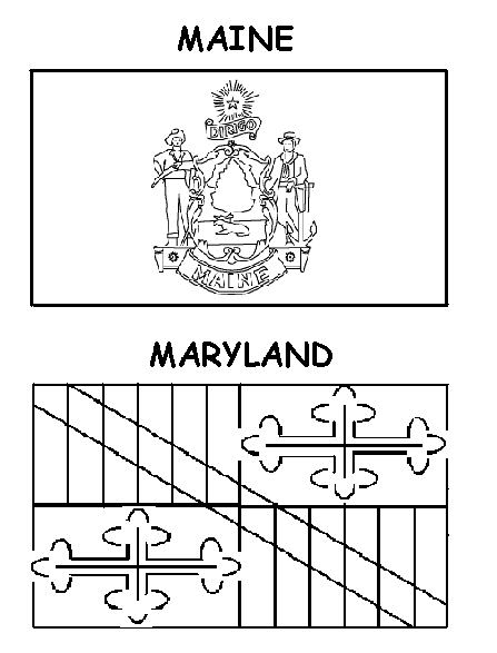 maryland flag coloring page md flag coloring sheet for kindergarten united states coloring page maryland flag 