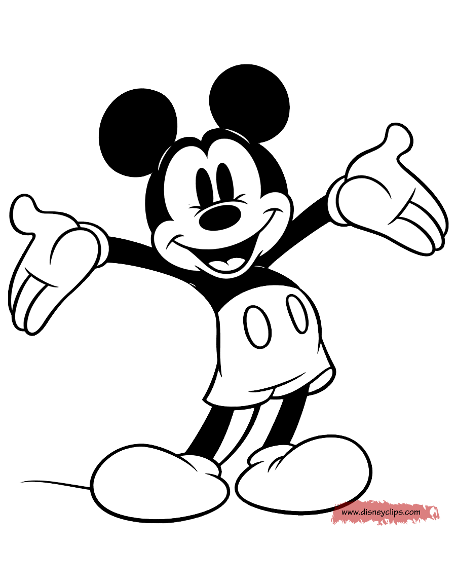 mickey mouse coloring page classic mickey mouse coloring pages disney39s world of page mouse mickey coloring 