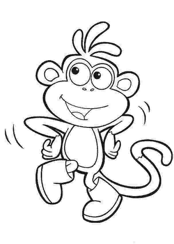 monkey coloring images dancing boots the monkey coloring pages hellokidscom coloring monkey images 