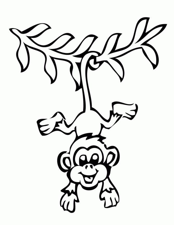 monkey coloring images free printable monkey coloring pages for kids coloring monkey images 1 1