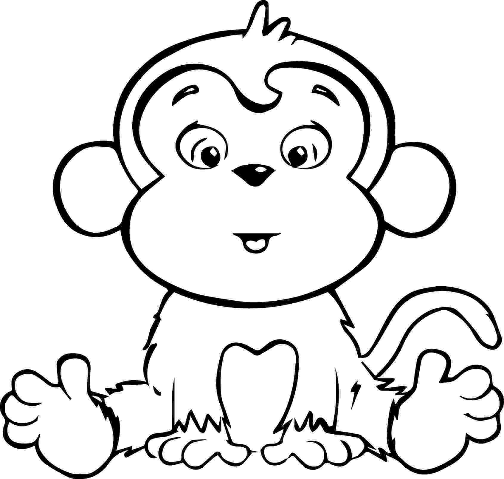 monkey coloring images monkey coloring pages getcoloringpagescom monkey images coloring 