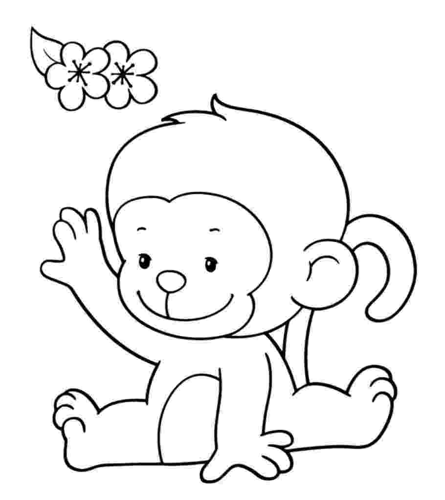 monkey colouring page free printable monkey coloring page with images monkey page colouring monkey 