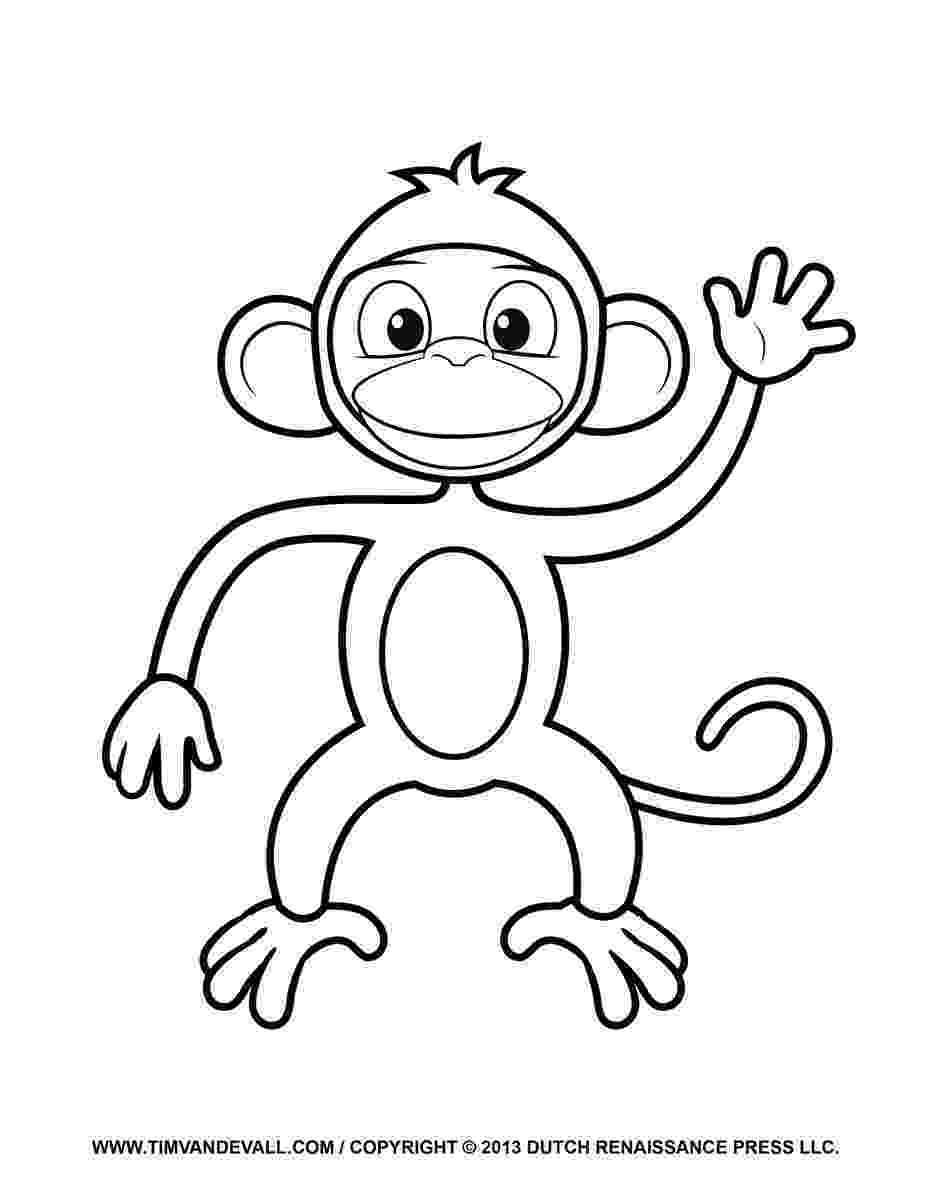 monkey colouring page free printable monkey coloring pages for kids cool2bkids colouring monkey page 1 1