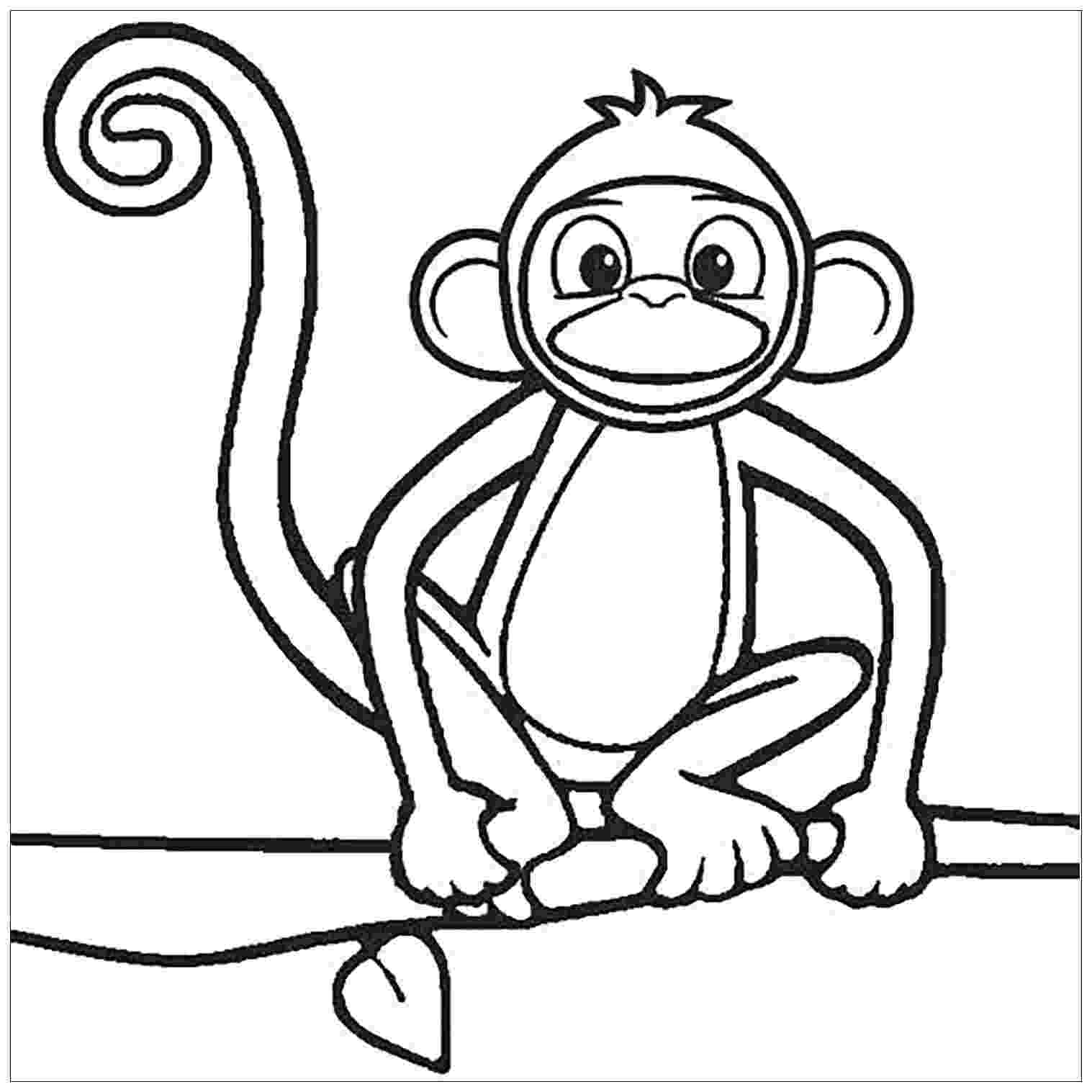 monkey colouring page free printable monkey coloring pages for kids cool2bkids page monkey colouring 