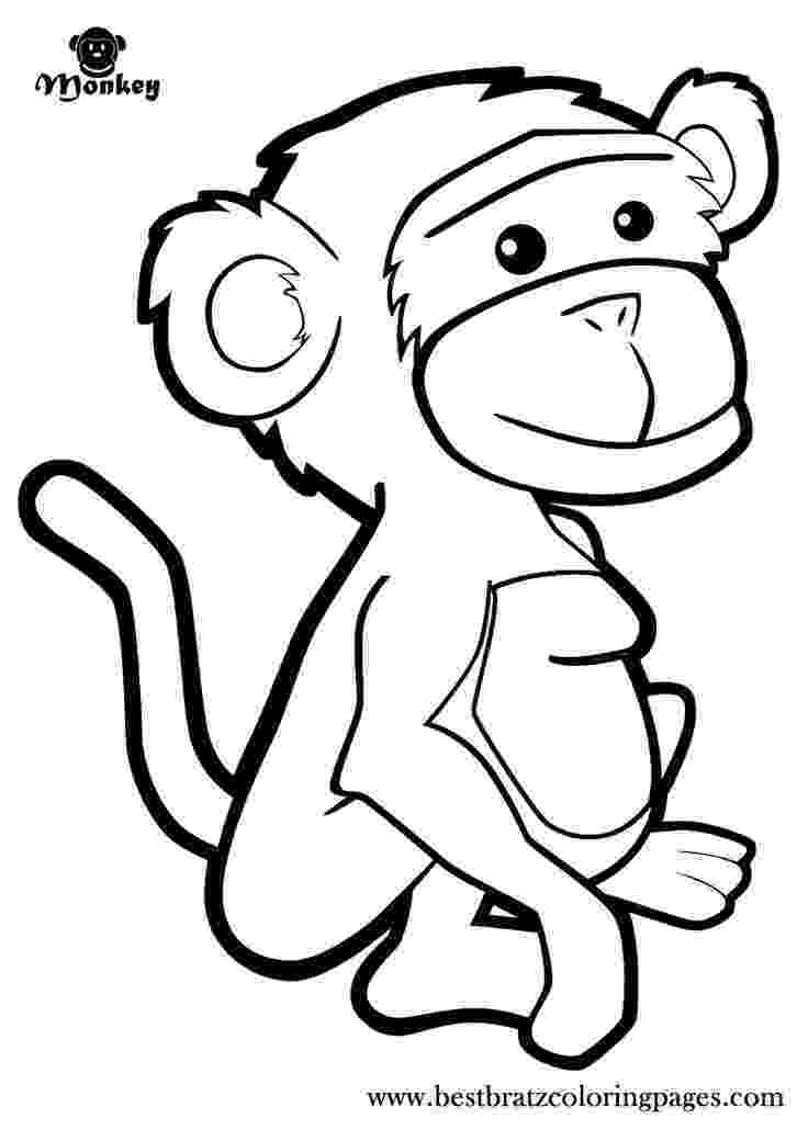 monkey colouring page free printable monkey coloring pages for kids monkey colouring page 