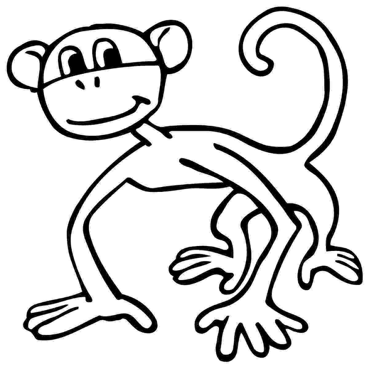 monkey colouring page free printable monkey coloring pages for kids monkey colouring page 1 1