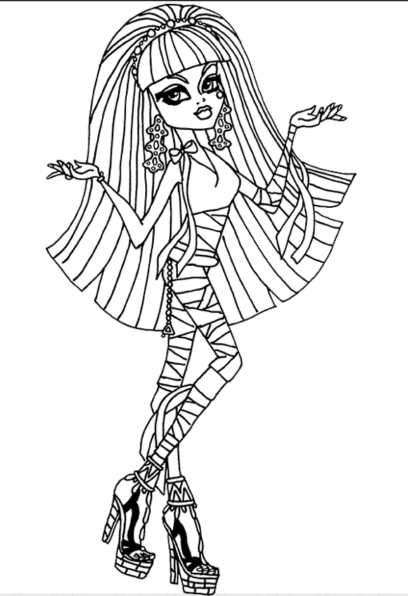 monster high printable coloring pages monster high catty noir coloring page free printable printable coloring pages high monster 