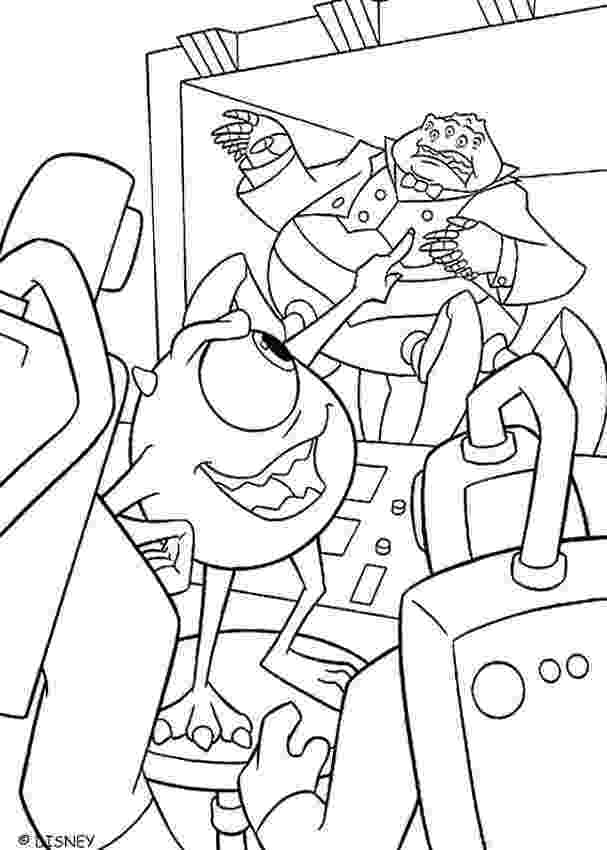 monster inc coloring pages waternoose and mike coloring pages hellokidscom pages inc monster coloring 