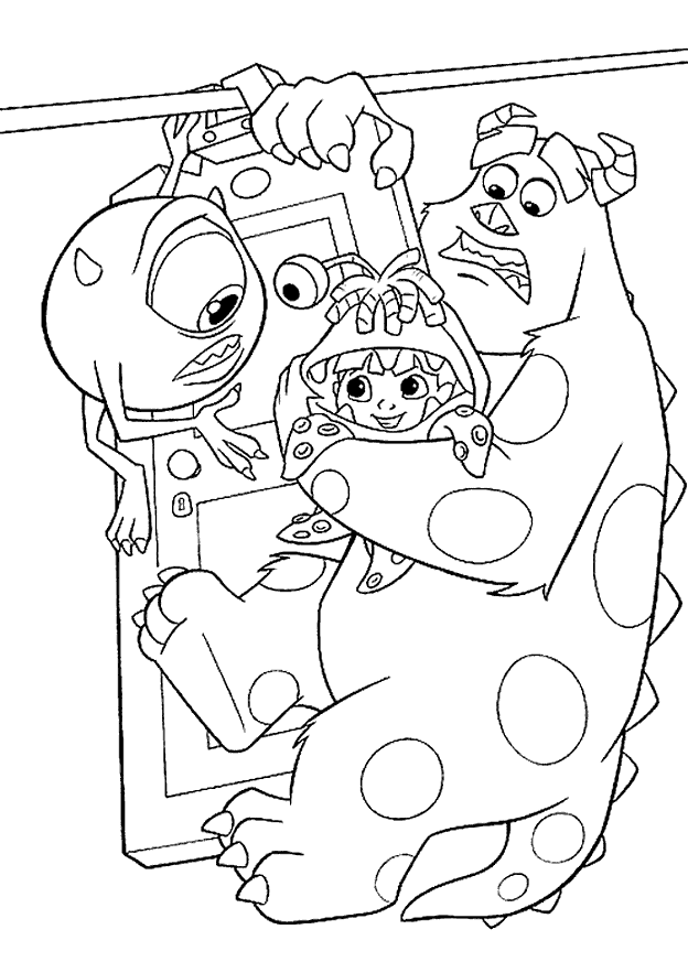 monsters inc coloring page disney coloring pages pictures page coloring inc monsters 