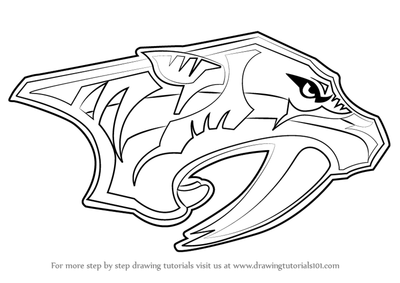 nashville predators coloring pages learn how to draw nashville predators logo nhl step by nashville predators pages coloring 