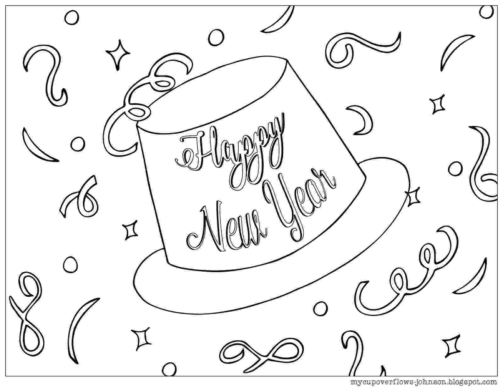 new years coloring page my cup overflows happy new year 2018 coloring new page years 