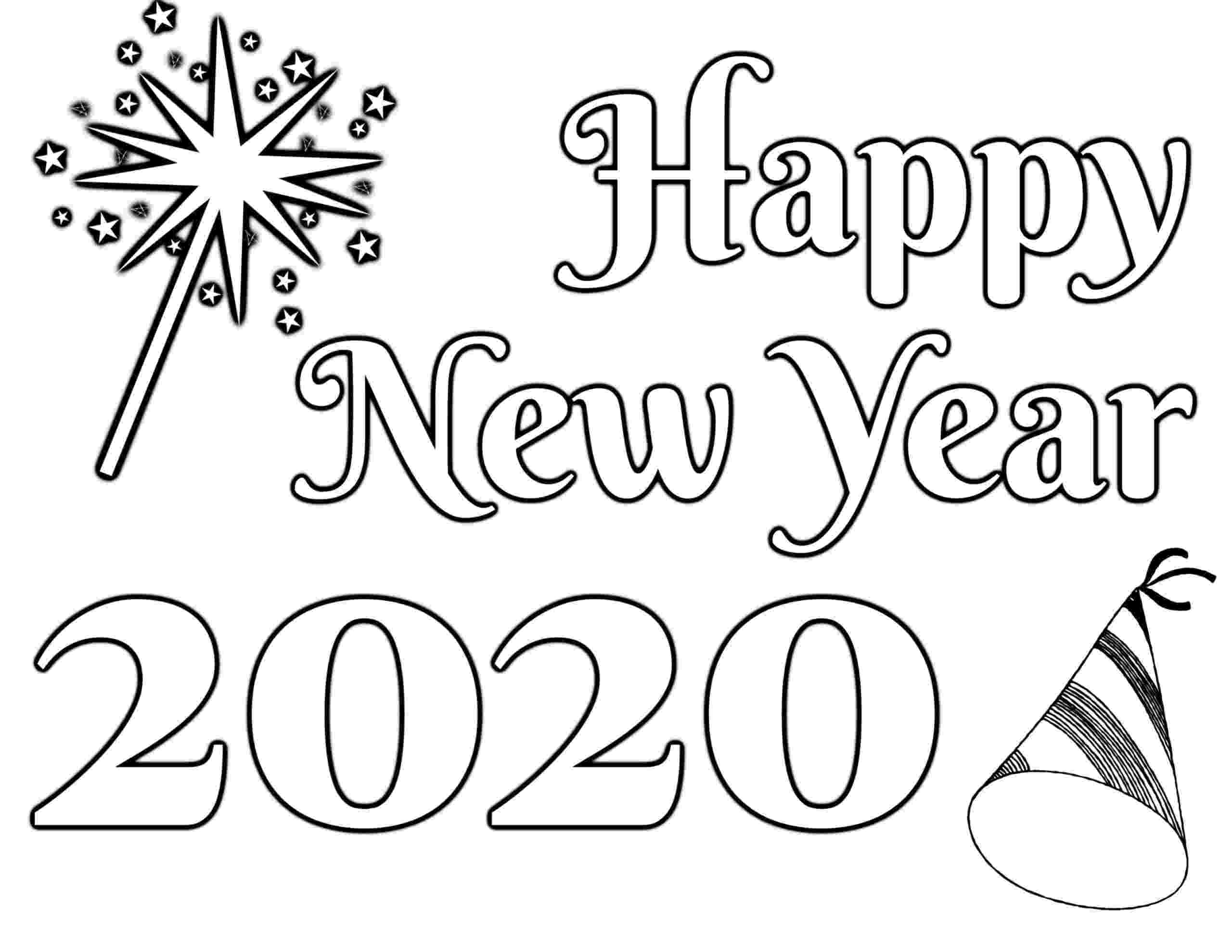 new years coloring page new year39s coloring page 2020 quotlet your light shinequot free coloring new page years 