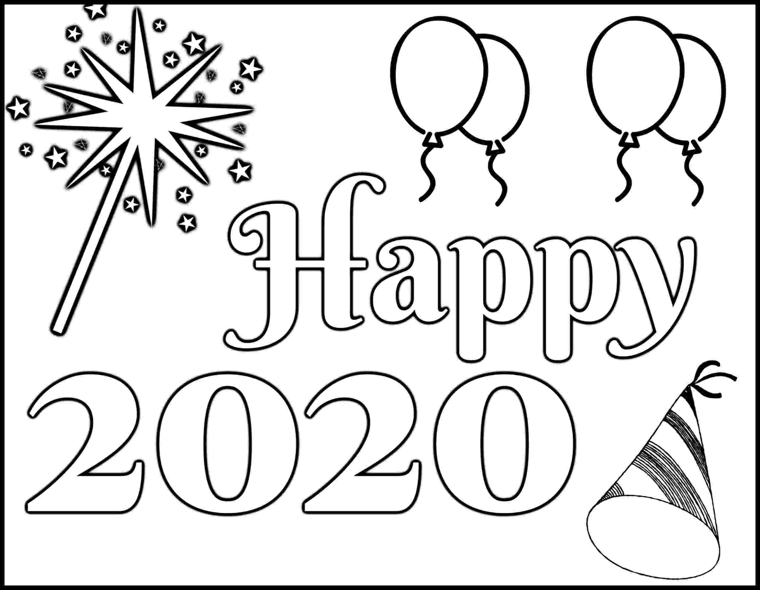 new years coloring page new year39s coloring page 2020 quotlet your light shinequot free page years coloring new 