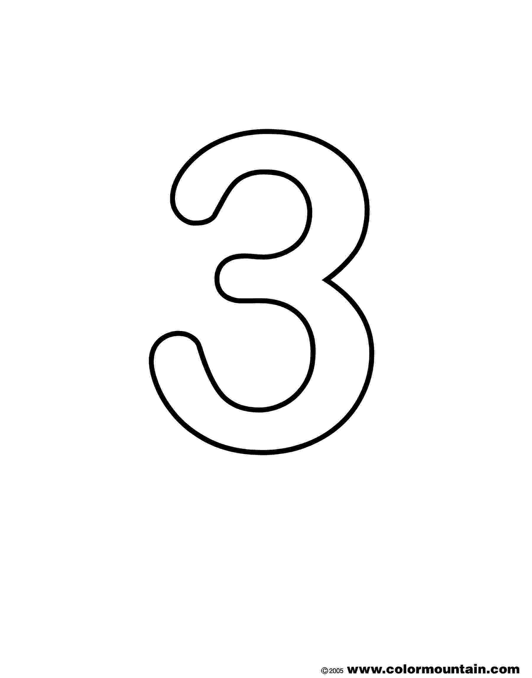 number 3 coloring page coloring pages numbers 3 quotthreequot page number coloring 3 