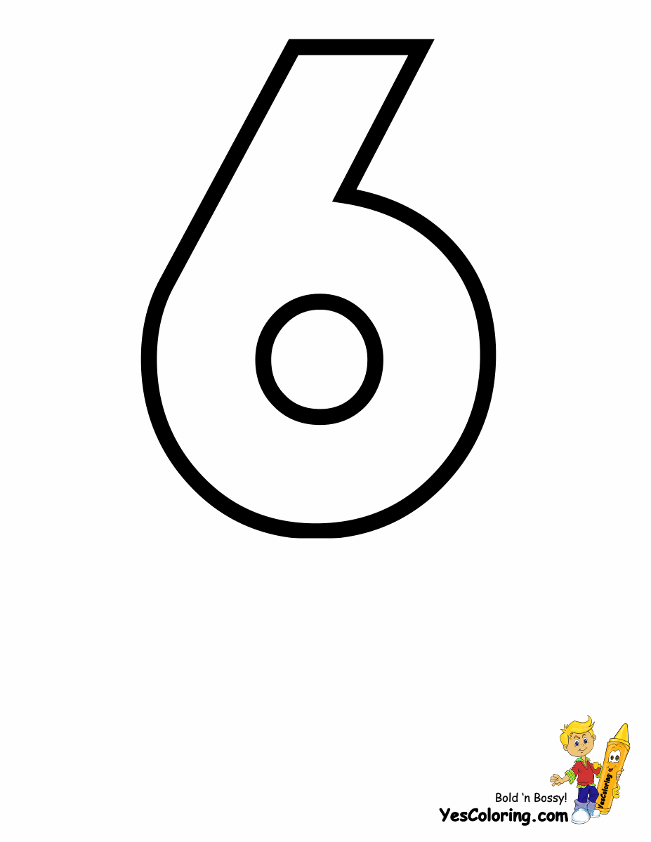 number 6 printable coloring page number 6 coloring page getcoloringpagescom number printable page 6 coloring 