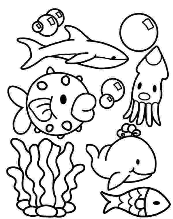 ocean animals coloring pages fun activities under the sea pages ocean animals coloring 