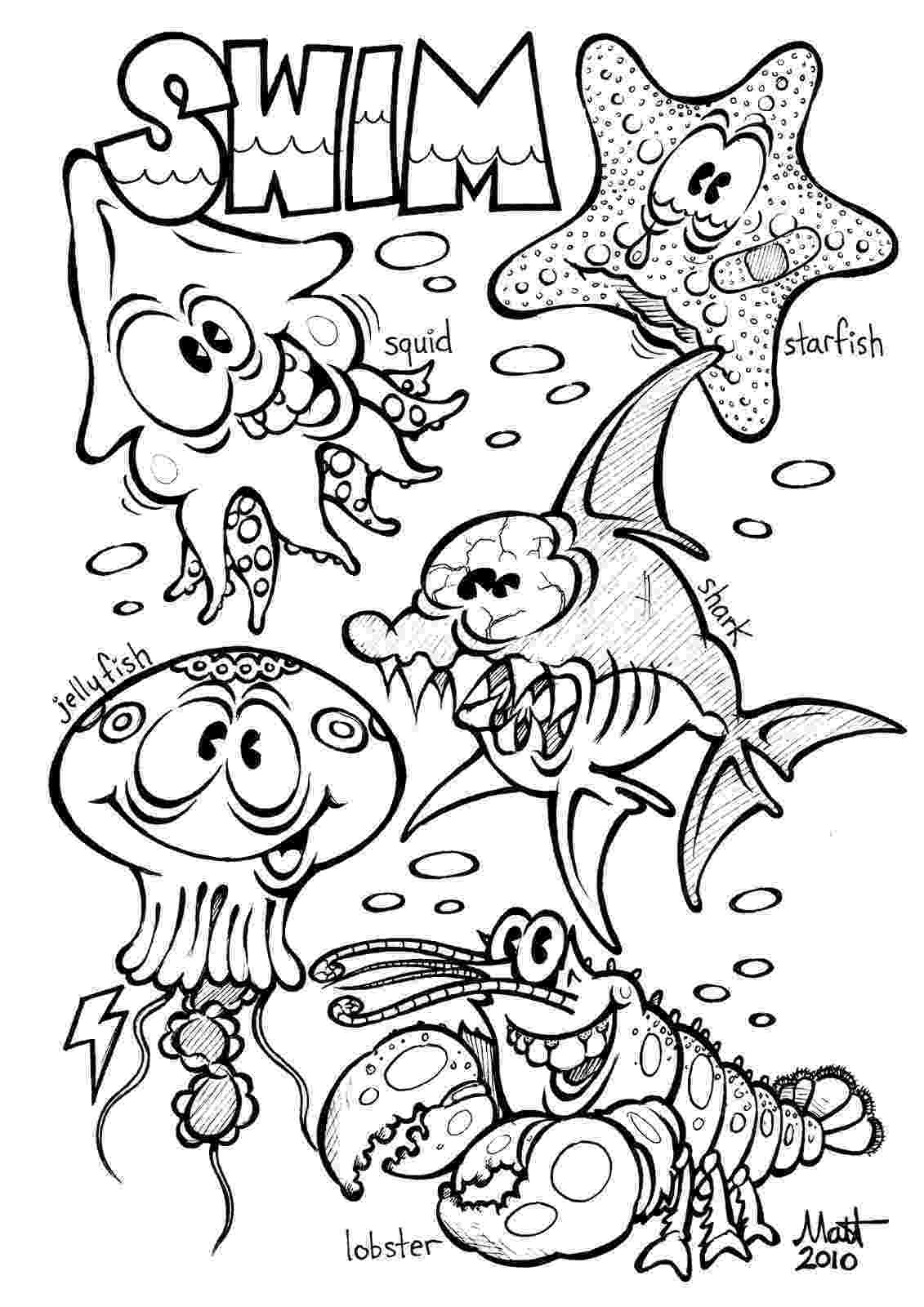 ocean animals coloring pages ocean animals coloring pages getcoloringpagescom pages animals ocean coloring 