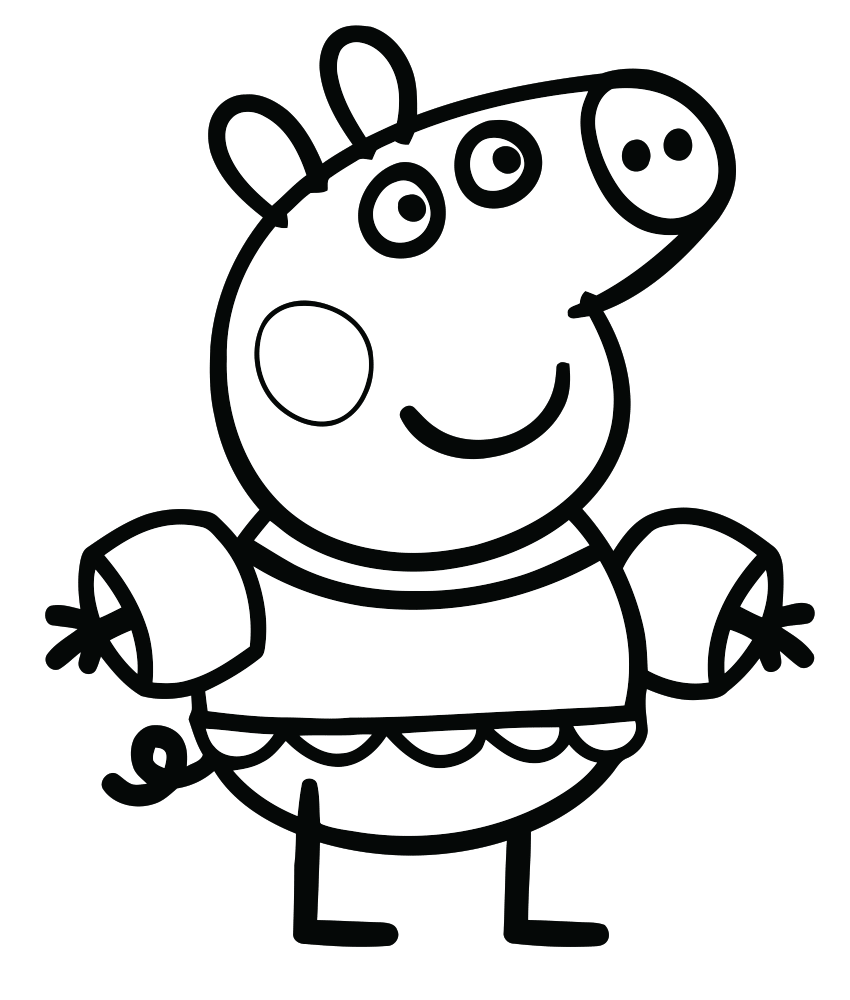 peppa pig color peppa pig coloring pages free printable coloring home peppa color pig 