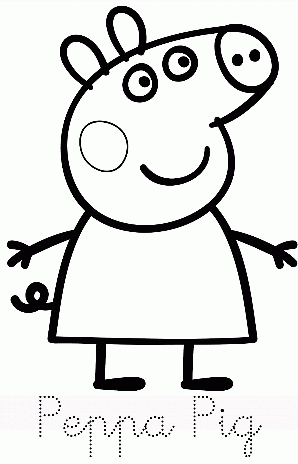 peppa pig color peppa pig coloring pages only coloring pages color pig peppa 