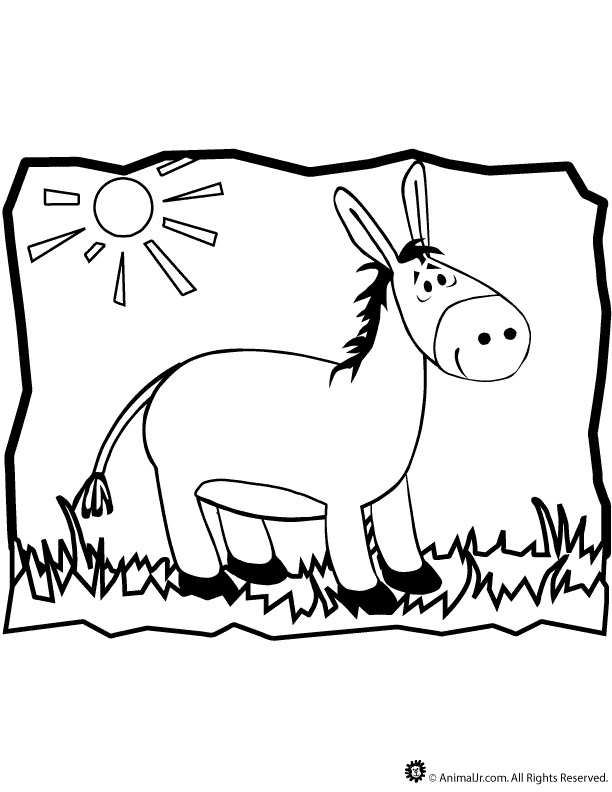 picture of a donkey to color donkey coloring pages kidsuki of color picture donkey to a 