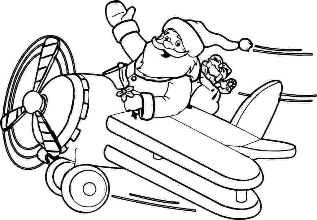 picture of an airplane to color santa with airplane coloring page wecoloringpagecom picture color airplane of to an 