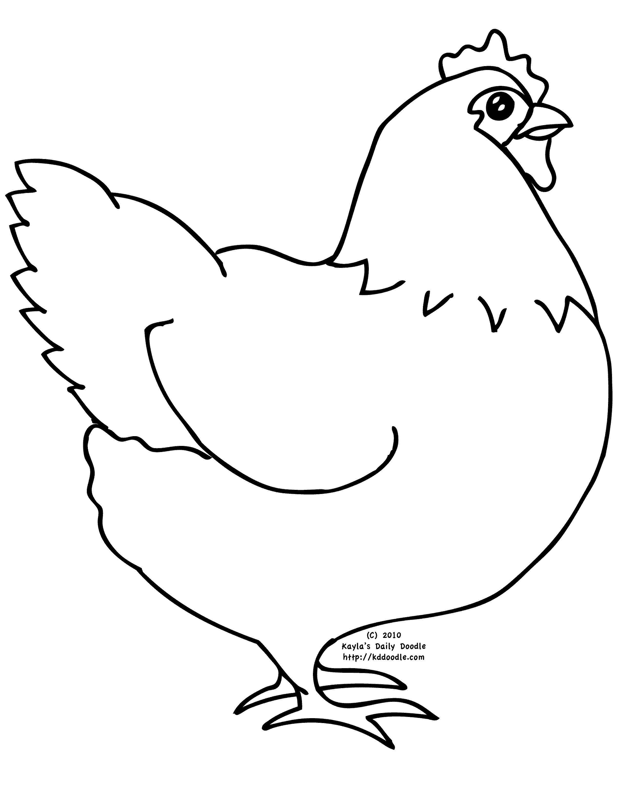 picture of chicken free printable coloring page featuring a chicken hen chicken picture of 
