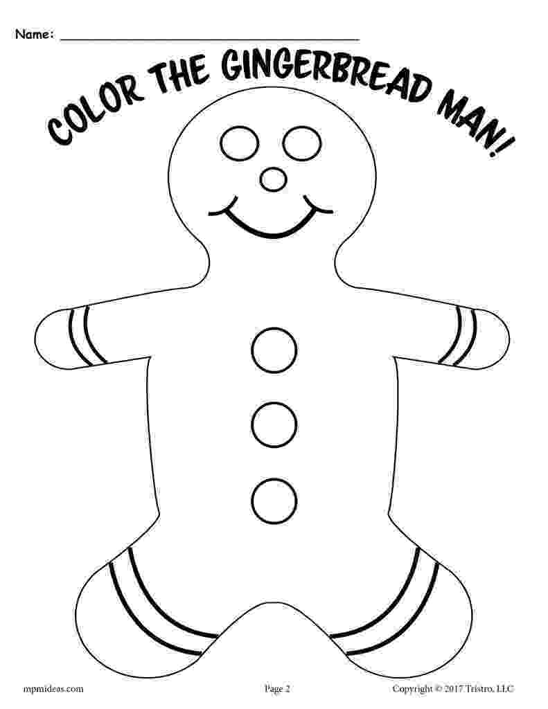 picture of gingerbread man to color 3 free printable gingerbread man activities supplyme of picture to color gingerbread man 
