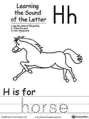 pictures of horses to trace learning beginning letter sound h printable worksheets trace pictures horses of to 