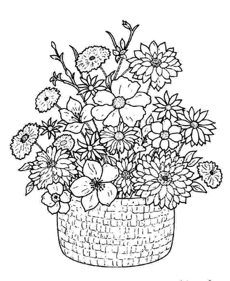 pictures to color of flowers detailed flower coloring pages to download and print for free to of color flowers pictures 