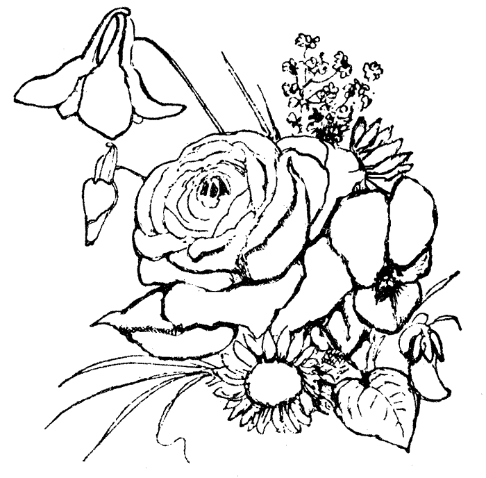 pretty flowers coloring pages pretty flower coloring pages coloring home coloring pages flowers pretty 