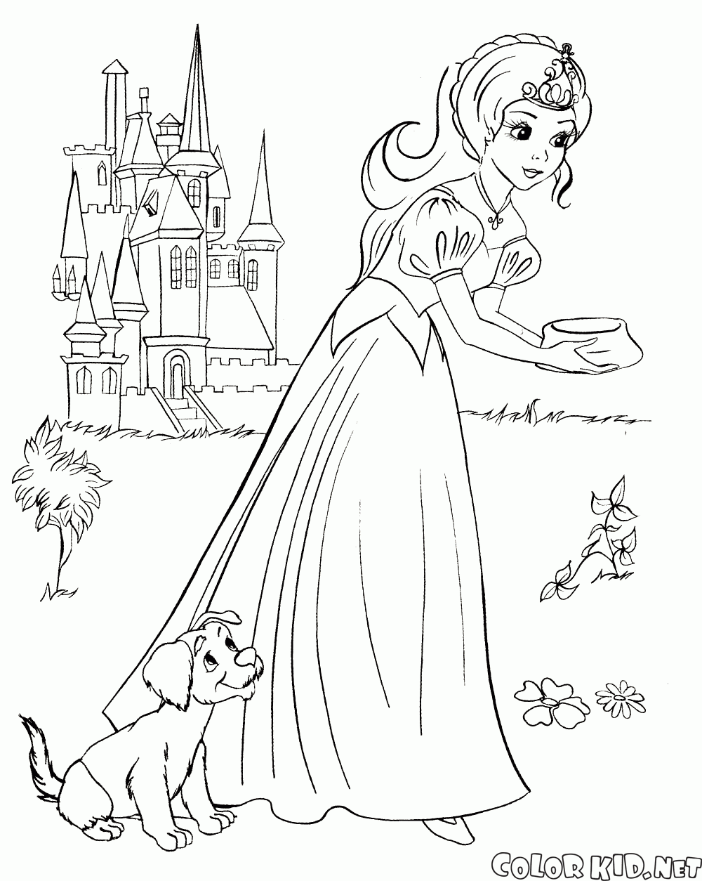 princess puppy coloring pages coloring page the prince met the princess coloring pages puppy princess 