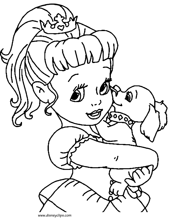 princess puppy coloring pages princess and dog coloring page wecoloringpagecom coloring puppy princess pages 