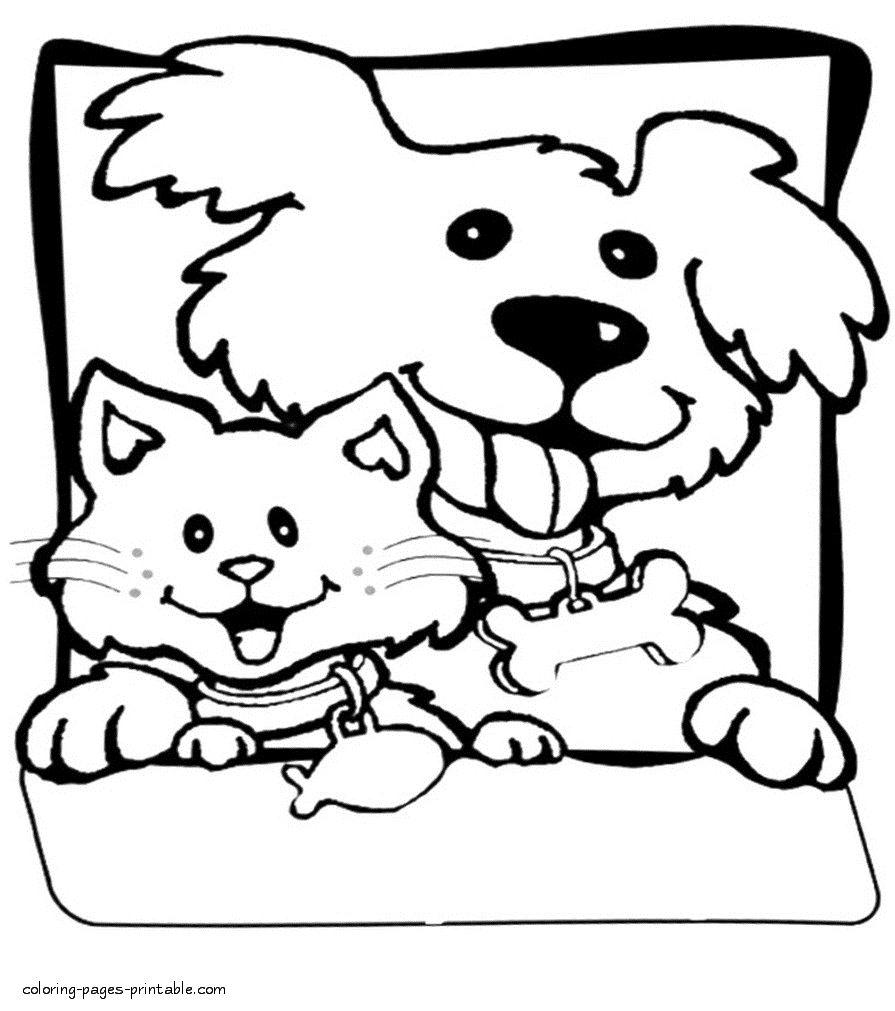 printable coloring pages cats and dogs 30 free printable cute dog coloring pages pages cats dogs coloring printable and 