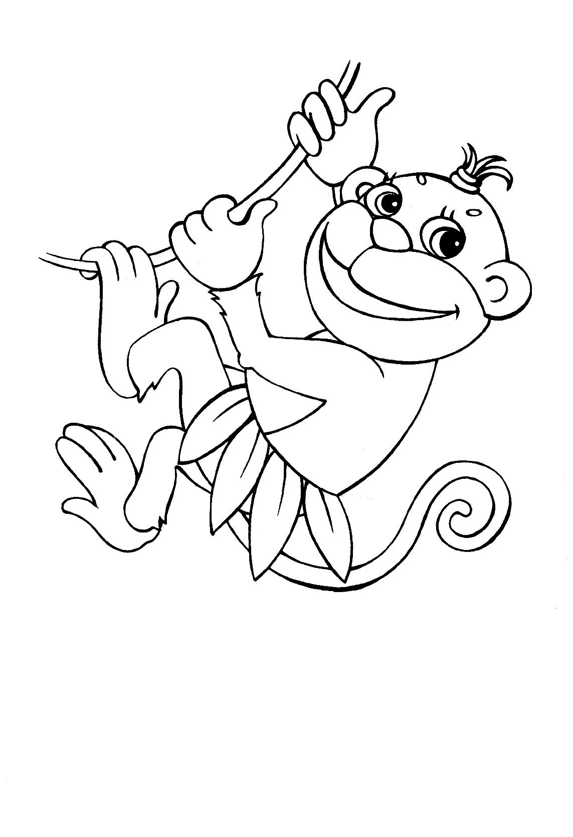 printable coloring pages monkeys printable monkey clipart coloring pages cartoon crafts printable coloring pages monkeys 