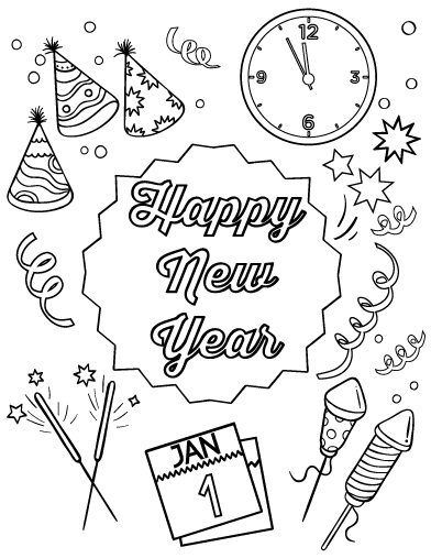 printable coloring pages new years eve dz doodles digital stamps dz doodles freebie fall images pages printable years coloring eve new 