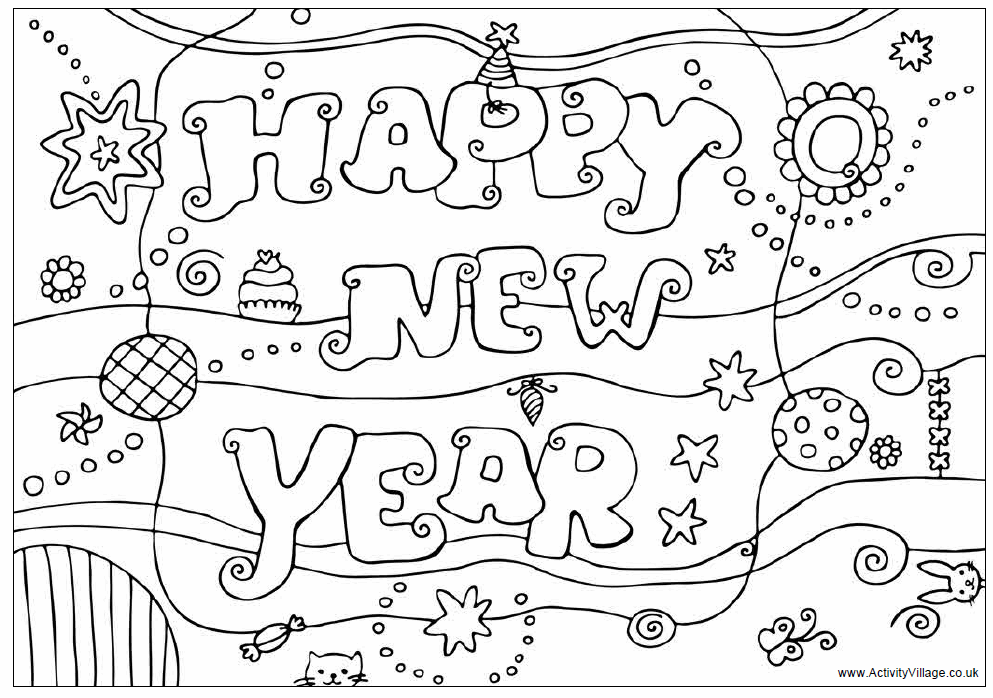 printable coloring pages new years eve trumpet new year eve coloring page new year coloring pages printable eve years new coloring 