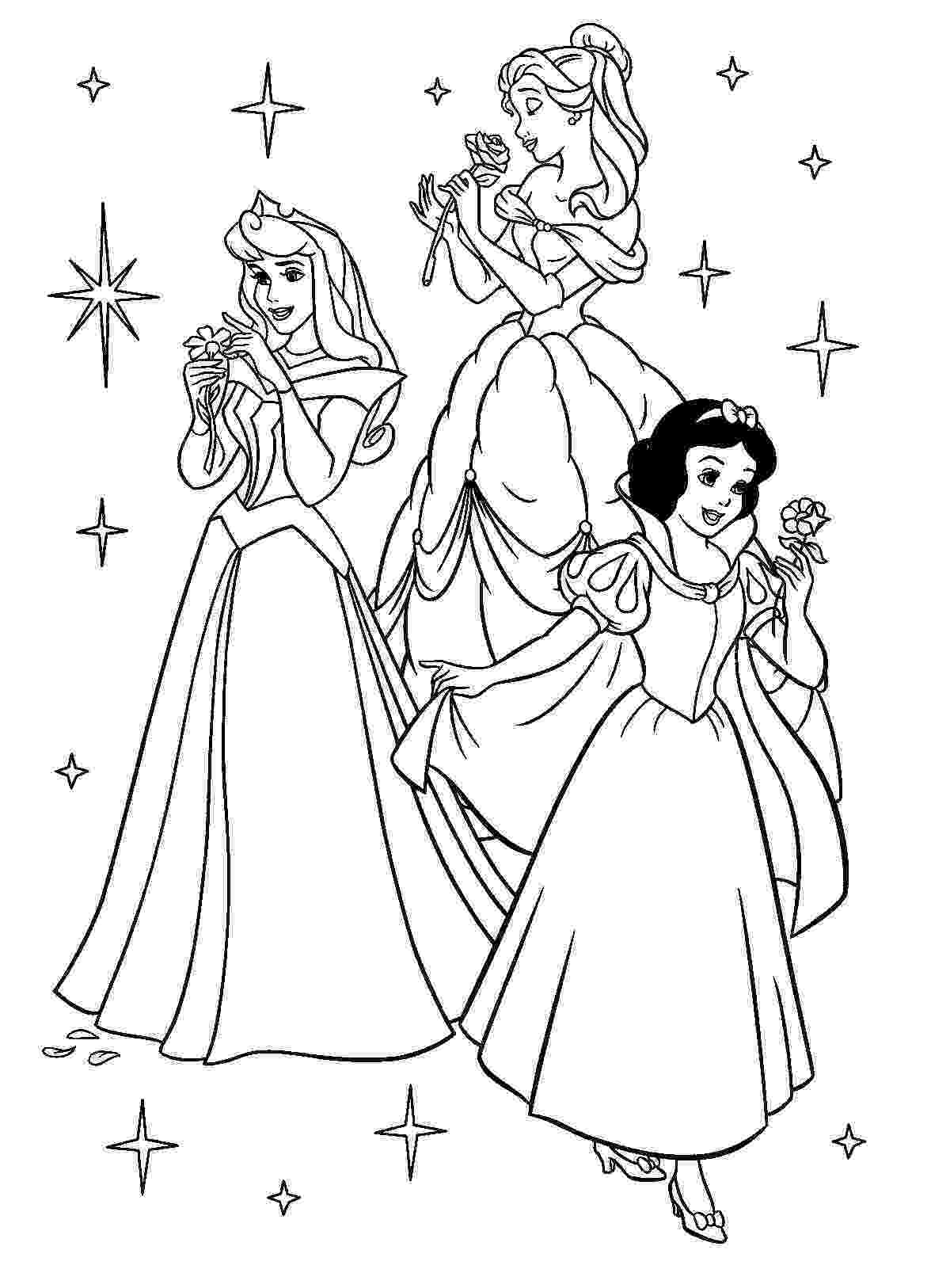 printable coloring pages of princesses free printable belle coloring pages for kids princesses of printable pages coloring 