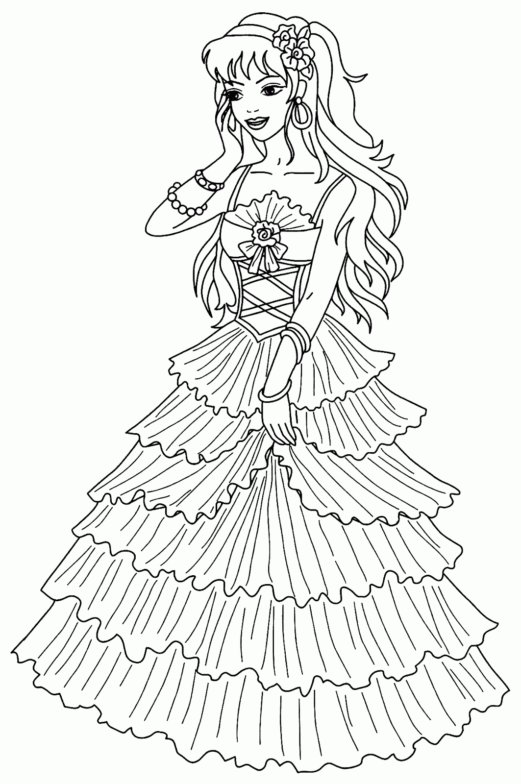 printable coloring pages of princesses printable barbie princess coloring pages for kids cool2bkids printable pages of coloring princesses 