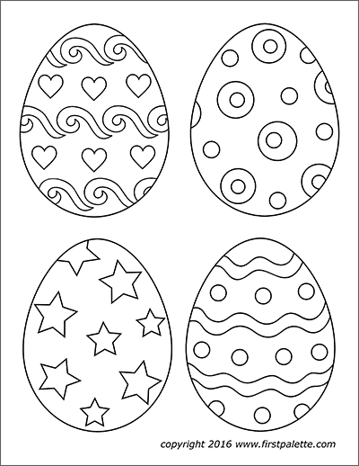 printable easter egg free easter egg coloring page for kids crafts and printable easter egg 