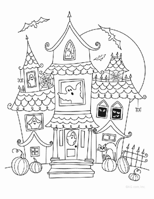 printable haunted house coloring pages haunted house coloring pages getcoloringpagescom printable house pages coloring haunted 