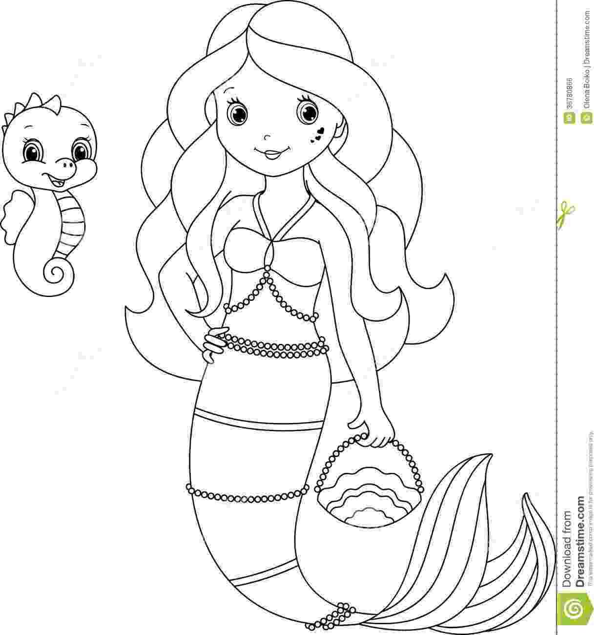 printable little mermaid colouring pages cute kawaii resources little mermaid printable 