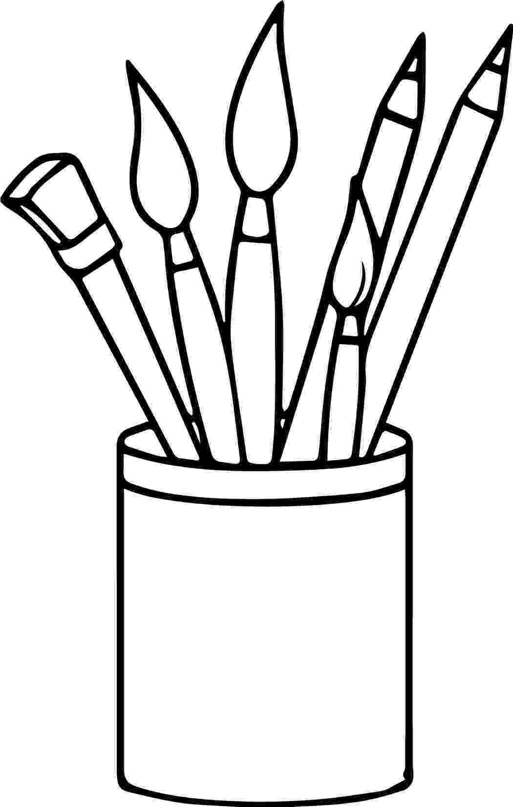printable pictures to paint for kids nice art supplies pencils paint brushes coloring page to kids for paint printable pictures 